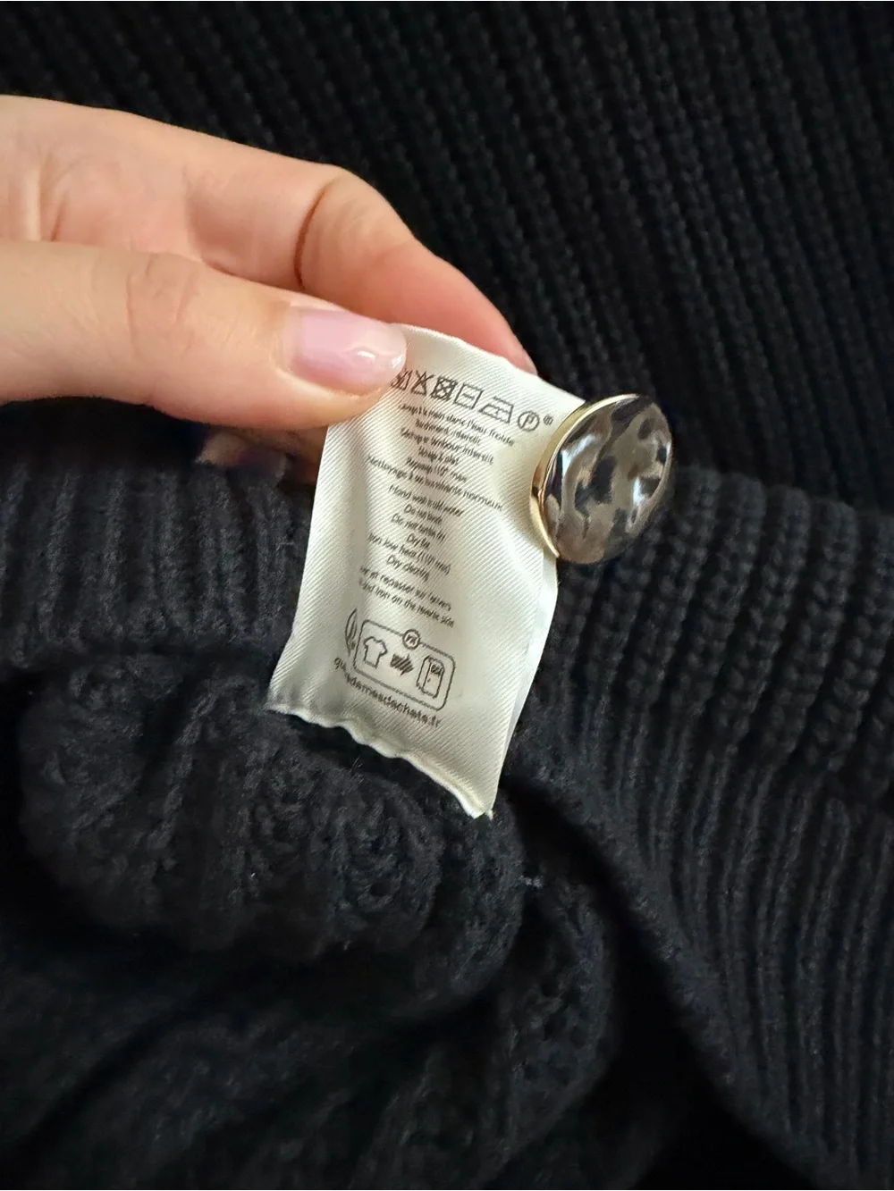 Sezane Lucas Jumper Black XS - Picture 10 of 11